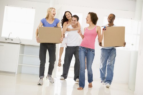 Removal team planning a move in South Kensington street surroundings
