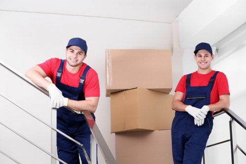 Local furniture removals service loading items for a move in South Kensington