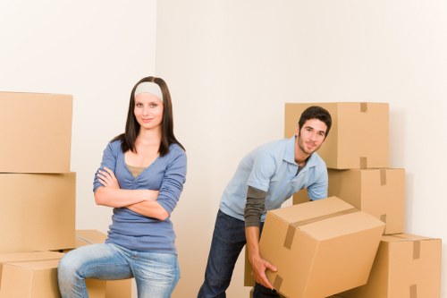 South Kensington removals planning with boxes and moving equipment
