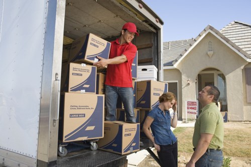 Local movers organising fragile household items during a South Kensington relocation