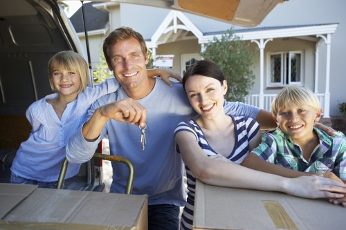 Careful loading of household items for a South Kensington move
