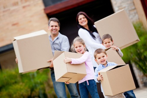 Professional movers handling flat removal access in South Kensington