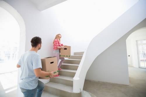 Packing and loading household belongings for a South Kensington property move