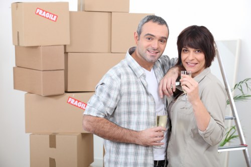 Preparation checklist and packed boxes ready for a South Kensington move